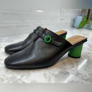 Gorgeous European Mules with Funky Heels!